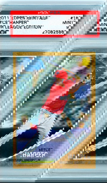 2011 Topps Heritage #16 Bryce Harper Minor League Edition PSA 9 MINT!