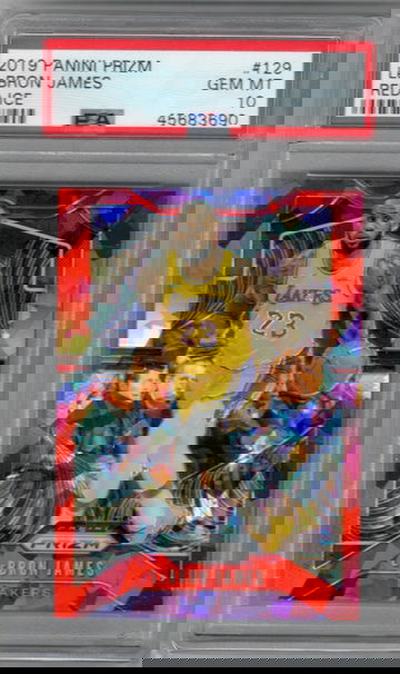 2019 PANINI PRIZM LeBRON JAMES RED ICE PRIZM #129