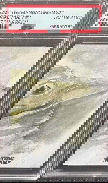 2021 Topps Star Wars GROGU Artist signed Sketch Card - The Mandalorian Season 2 - PSA Authentic