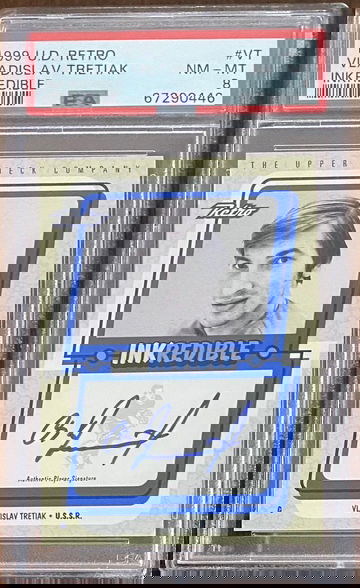 Vladislav Tretiak - 1999 UD Retro Inkredible - PSA 8