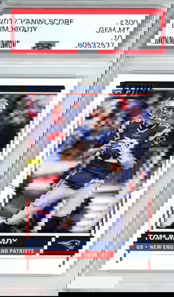 2017 PANINI SCORE TOM BRADY #200 NEW ENGLAND PATRIOTS PSA 10 GEM MT