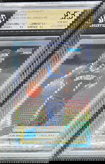 Zion Williamson 2019 Donruss Rated Rookie Infinite RC BGS 9.5 TRUE GEM+ 10 Centering