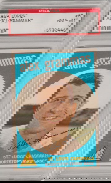 1959 Topps #6 Alex Grammas PSA 8 (Near Mint-Mint)