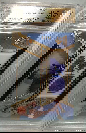 2007-08 SP ROOKIE THREADS GOLD ROOKIES #66 WILSON CHANDLER AUTO 34/50 BGS 9.5 GEM MINT