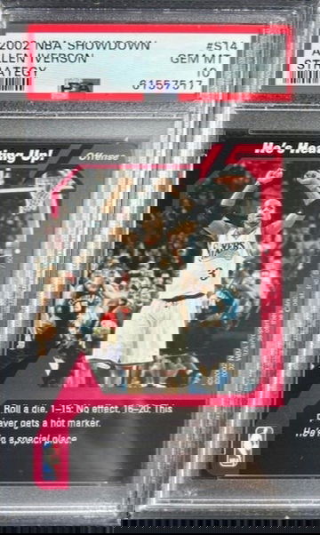 2002 NBA Showdown Strategy Allen Iverson #S14 PSA 10 Gem Mint Pop 4 Rare! 76ers