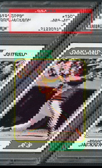 1974 TOPPS REGGIE JACKSON PSA 8
