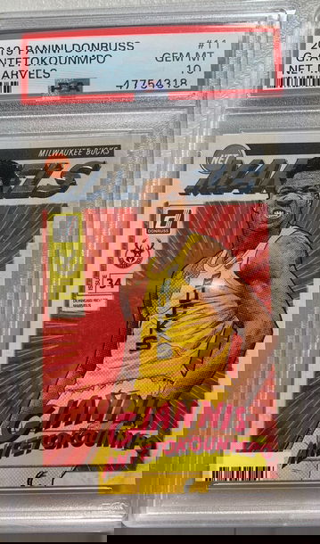 2019 Donruss Giannis Antetokounmpo Net Marvels PSA 10