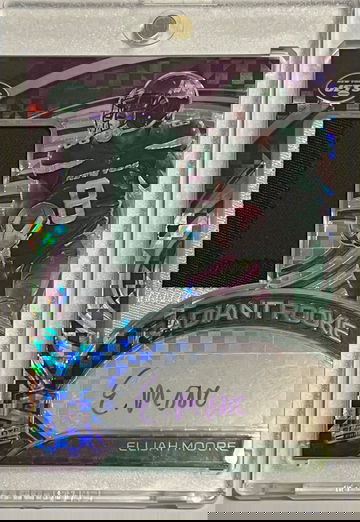 2020-21 Panini Spectra Football Elijah Moore Radiant Rookie RPA Patch Auto /30