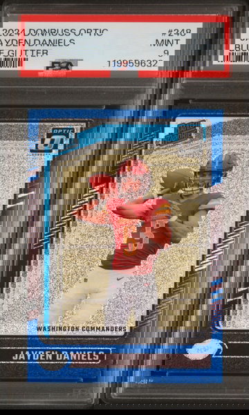 2024 Donruss Optic Rated Rookie Blue Glitter Jayden Daniels #248 PSA 9