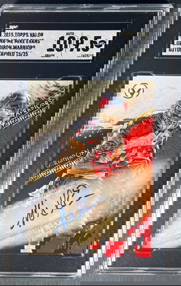 2015 Topps Valor Mike Evans Gridiron Warriors Auto 10/25 SGC 10/9.5