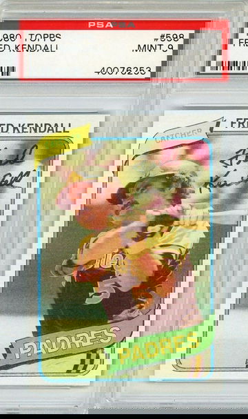 1980 Topps Fred Kendall #598 PSA 9 P1303