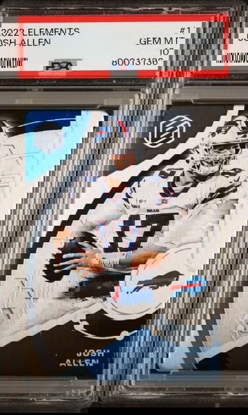 2022 Panini Elements #1 Josh Allen serial # 134/199 graded PSA 10 pop 1