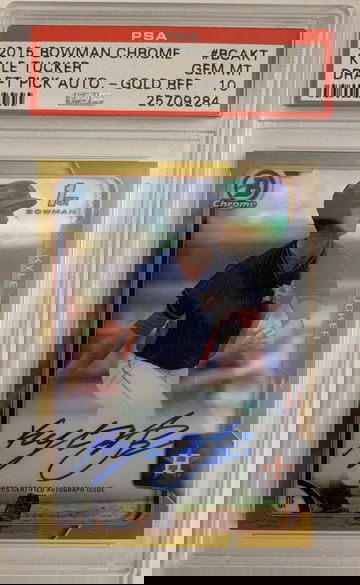 Kyle Tucker 2015 Bowman Chrome Gold RC /50 PSA 10