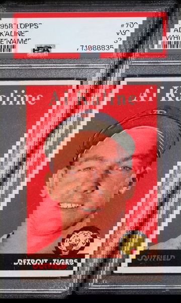 1958 Topps White Name Al Kaline #70A PSA 3