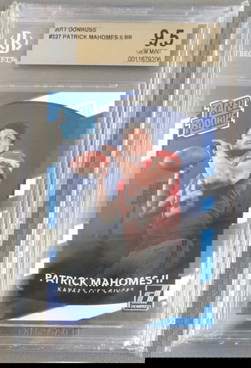 2017 Donruss Rated Rookie Patrick Mahomes II BGS 9.5 GEM MINT