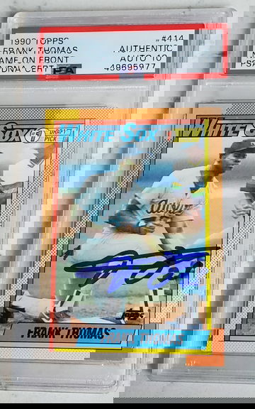 1990 Topps Frank Thomas SIGNED RC PSA 10 AUTO