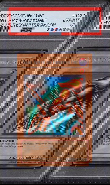 2002 Yu-Gi-Oh Legend of Blue Eyes White Dragon 1st Edition Asian English Right Arm of the Forbidden One Ur #LOB122 PSA 6