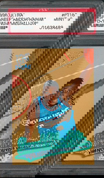 1996-97 Fleer Ultra Platinum Medallion Shareef Abdur-Rahim RC #P116 PSA 9 MINT
