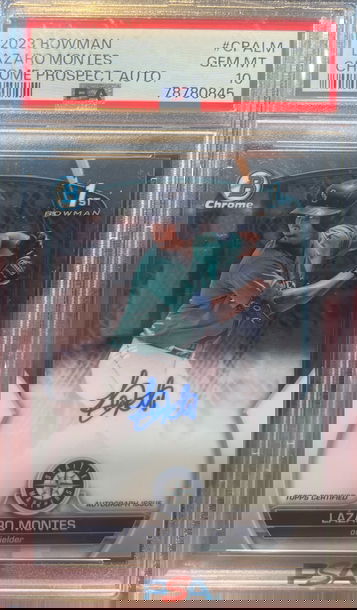 2023 BOWMAN CHROME PROSPECTS LAZARO MONTES RC AUTO PSA 10 GEM!