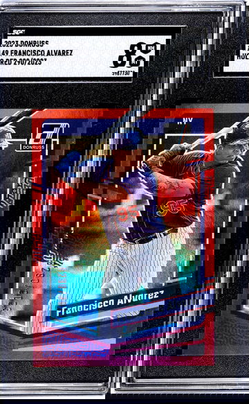 2023 Donruss #149 Francisco Alvarez Holo Red /2023 SGC 8