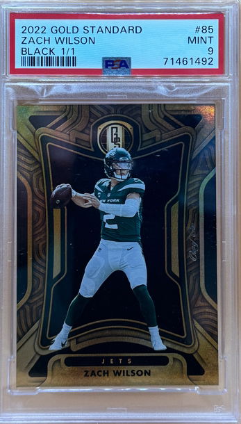 2022 Gold Standard #85 Zach Wilson - Black 1/1 PSA 9