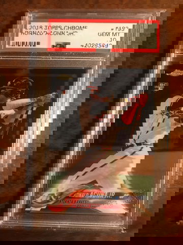 Ronald Acuna 2018 Topps Chrome Rookie PSA 10