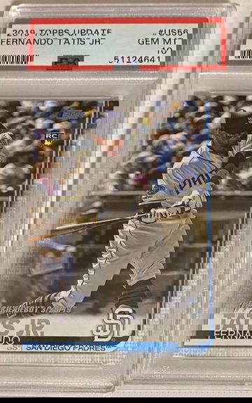 2019 Topps update debut Fernando Tatis jr RC psa 10 gem mint rookie