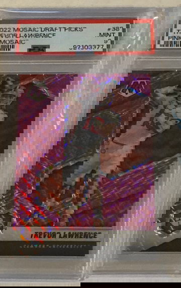 2022 Mosaic Draft Trevor Lawrence Pink Mosaic Prizm    PSA 9