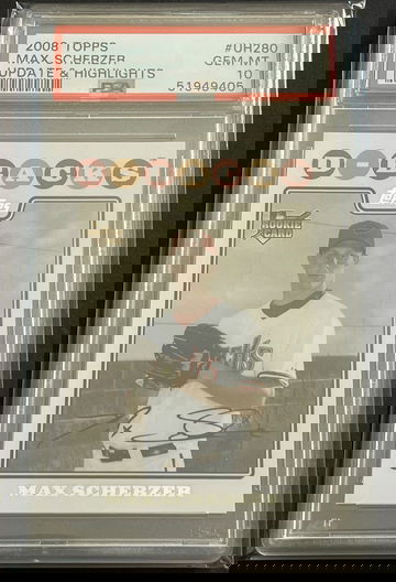 2008 Topps Update & Highlights Max Scherzer RC #UH280 PSA 10 GEM MINT