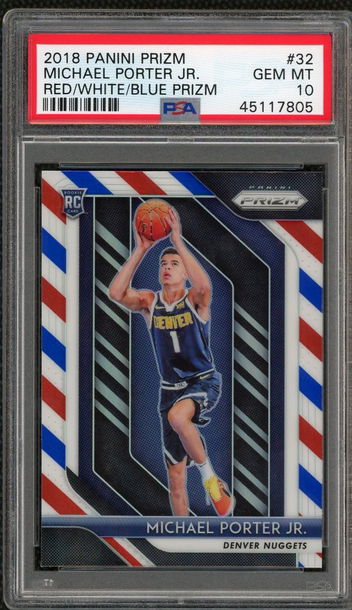 Michael Porter Jr Red/White/Blue Rookie PSA 10