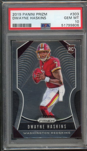 2019 Prizm Dwayne Haskins PSA 10 