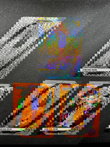 3X 2024 Panini Prizm Cameron Brink Checkerboard SSP Orange Ice Lot