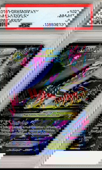 2015 POKEMON XY ROARING SKIES FA M LATIOS EX #102 PSA 8 NM-MT