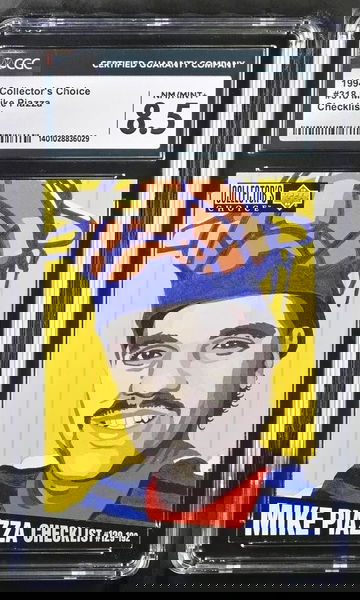 1994 Upper Deck Collector's Choice Checklist Mike Piazza #318 CGC 8.5