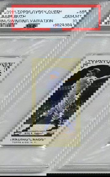 2011 TOPPS GYPSY QUEEN MINI SWINGING VARIATION BABE RUTH YANKEES PSA 10