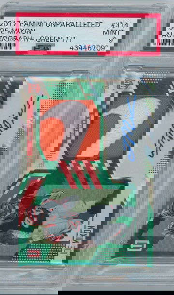 Joe Mixon 2017 Panini Unparalleled #314 Nike Swoosh Rookie Patch Auto 1/1 ONE OF ONE PSA 9