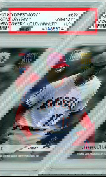 2018 Topps Now #6W Shohei Ohtani Moment of the Week-Gold Winner PSA 10 GEM MINT!