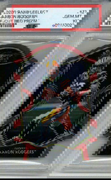 2020 PANINI SELECT DIE CUT RED PRIZM #12 AARON RODGERS PSA 10 LOW POP