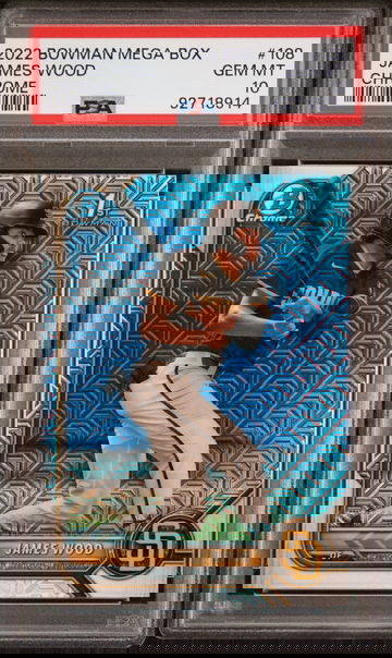 2022 BOWMAN JAMES WOOD MEGA BOX CHROME #108 PSA 10 BS.C3.05