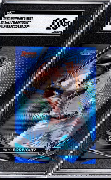 2022 Topps Bowman's Best Blue Refractor Julio Rodriguez #23 RC /150 SGC 10