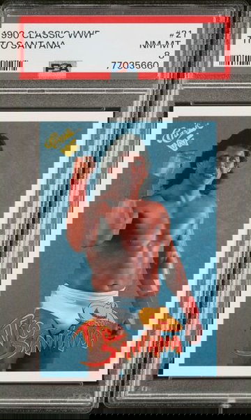 1990 Classic WWF WWE Tito Santana PSA 8