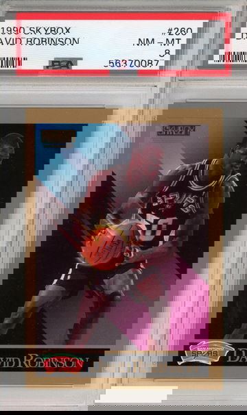 1990 SKYBOX DAVID ROBINSON #260 SAN ANTONIO SPURS HOF PSA 8 NM-MT