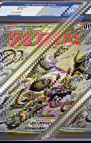 SEA DEVILS #1, CGC 4.0 VG -- Grey Tone Cover