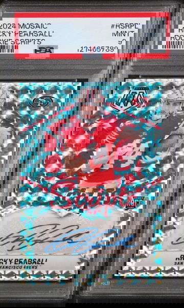 2024 Mosaic Rookie Scripts Ricky Pearsall #8 PSA 9