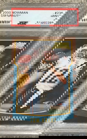 2000 Tom Brady Bowman Rookie RC PSA 9