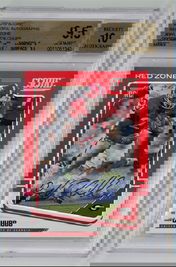 2018 Score Rookie Autographs Red Zone /20 Nick Chubb BGS 9.5 w 10 Auto Pop 1!!!