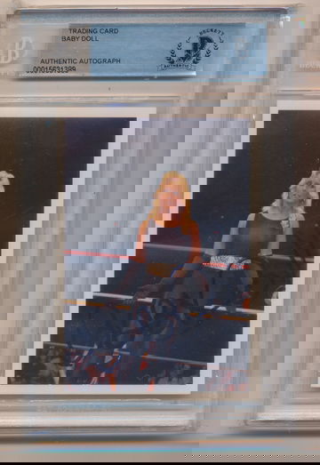 1988 Wonderama NWA #245 Baby Doll Signed Autograph Beckett Wrestling