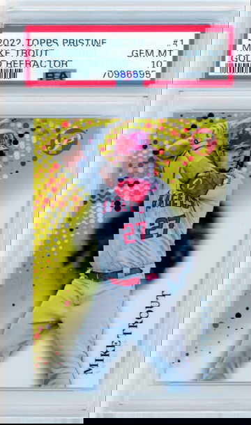 2022 Topps Pristine #1 Mike Trout Gold Refractor PSA 10 GEM MINT!