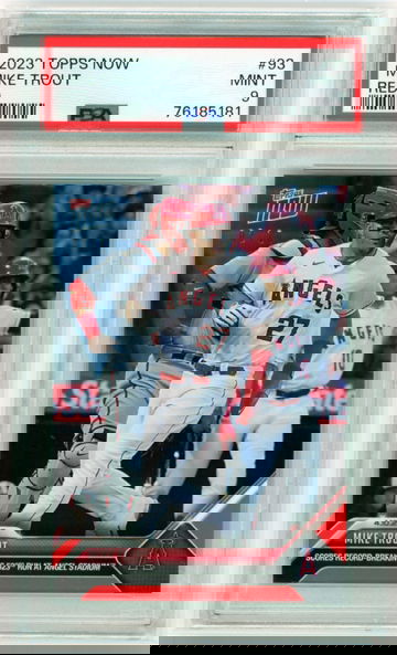 2023 Topps Now #93 Mike Trout Red PSA 9 MINT!