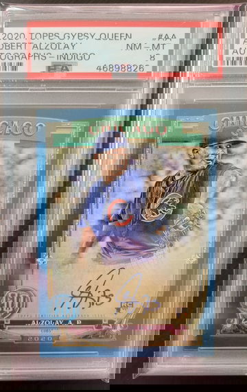 2020 Topps Gypsy Queen Adbert Alzolay Indigo /150 Rookie Auto PSA 8 Chicago Cubs